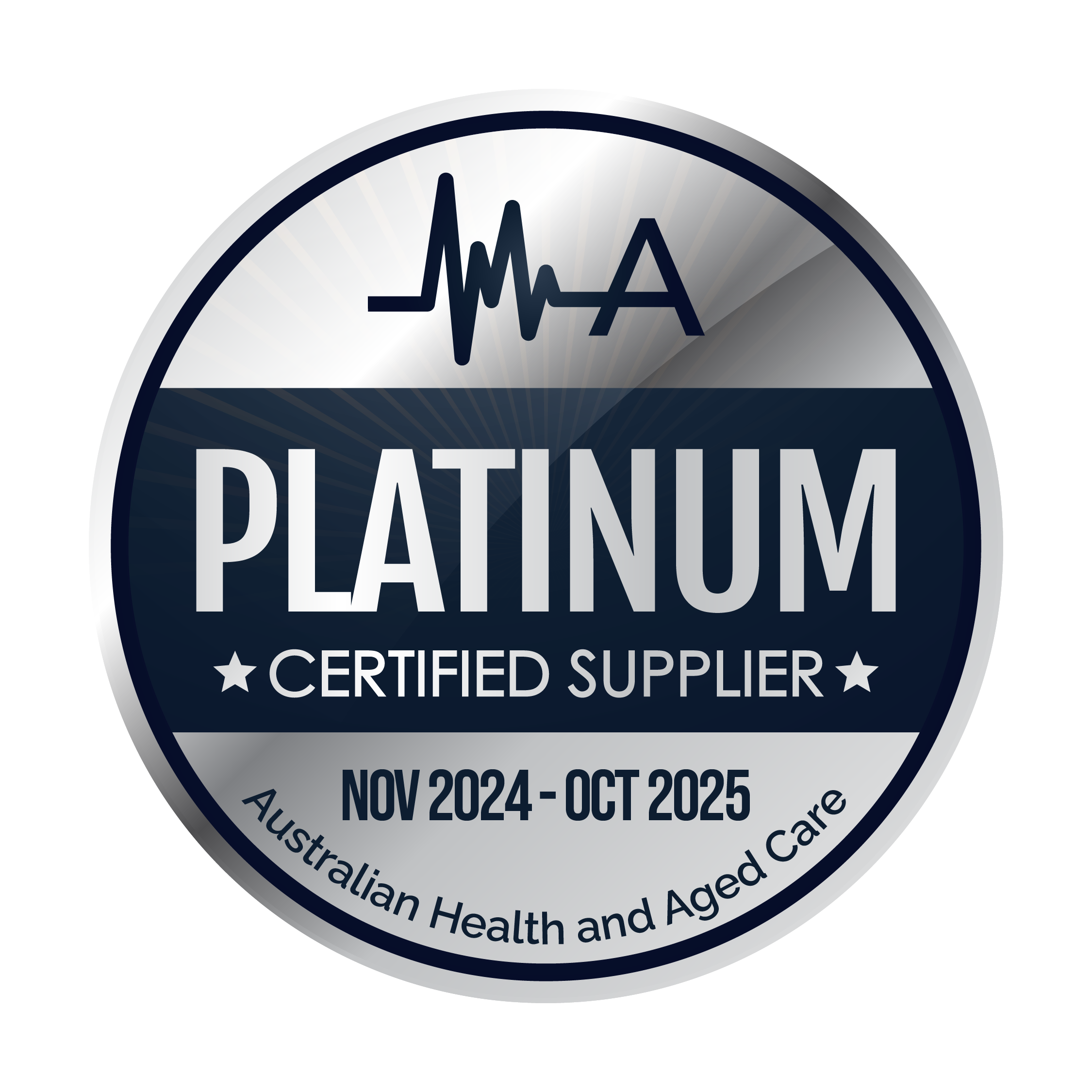 Platinum Certified Supplier for Australian Health and Aged Care